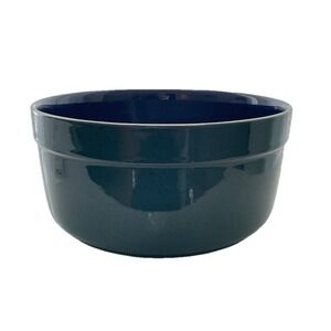 Denby Stoneware Harlequin 8" Souffle Large Serving Bowl Made England Green Blue